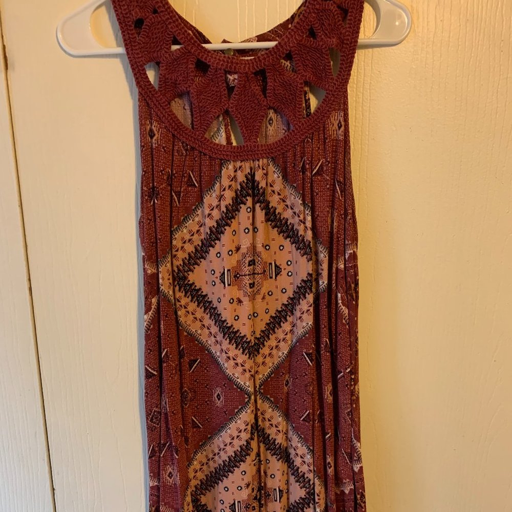 Mossimo Red Patterned Dress